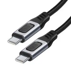 USB-C Type-C Male to USB-C Male USB 2.0 Version Data Cable Support E-Marker PD 100W for Laptop & Phone 1.5M USB-C Type-C Male to USB-C Male USB 2.0 Version Data Cable Support E-Marker PD 100W for Laptop & Phone 1.5M