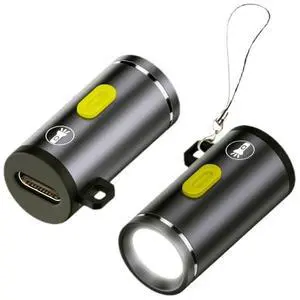 2 Pack Mini Flashlight USB C LED Light Brightness 210 Lumens Get Power from Charger/Power Bank Small Size & Easy to Carry with Hook Hole 2 Pack Mini Flashlight USB C LED Light Brightness 210 Lumens Get Power from Charger/Power Bank Small Size & Easy to Carry with Hook Hole