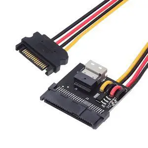 U.2 U.3 SFF-8639 SSD to Slimline SFF-8654 PCB Adapter Card with 5V/12V SATA Power Cable for NVME PCIe PCI-Express SSD U.2 U.3 SFF-8639 SSD to Slimline SFF-8654 PCB Adapter Card with 5V/12V SATA Power Cable for NVME PCIe PCI-Express SSD
