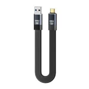 USB A to USB C Flat Cable,USB 3.2 Gen 2 10Gbps Data Transfer PD 15W Fast Charging Compatible with iPhone 16/15 0.65FT/0.2M USB A to USB C Flat Cable,USB 3.2 Gen 2 10Gbps Data Transfer PD 15W Fast Charging Compatible with iPhone 16/15 0.65FT/0.2M