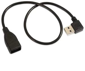 Type USB 2.0 Type-A Male Right Angled to USB Female 90 Degree Type Extension Cable 40cm Type USB 2.0 Type-A Male Right Angled to USB Female 90 Degree Type Extension Cable 40cm