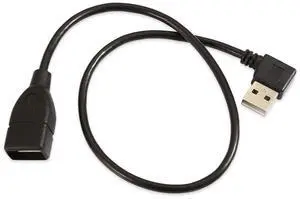 USB 2.0 A Type Male Right Angled to USB 2.0 Female Extension Cable 90 Degree Connector 40cm USB 2.0 A Type Male Right Angled to USB 2.0 Female Extension Cable 90 Degree Connector 40cm