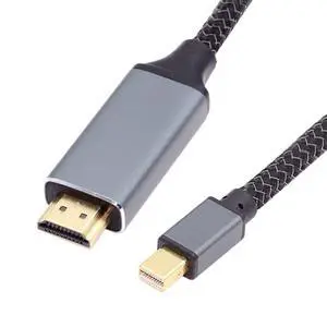 Mini DisplayPort 1.4 Host Input to HDMI 2.1 Display Output 8K 60hz UHD 4K Monitor Cable 1.8M Mini DisplayPort 1.4 Host Input to HDMI 2.1 Display Output 8K 60hz UHD 4K Monitor Cable 1.8M