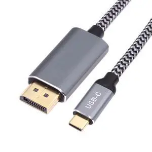 USB C to DisplayPort 1.4 Gold Plating Braided Cable Supports 8K@60Hz,4K@144Hz,Bidirectional Transmission(Not Support Thunderbolt 3/4) 5.91FT/1.8M USB C to DisplayPort 1.4 Gold Plating Braided Cable Supports 8K@60Hz,4K@144Hz,Bidirectional Transmission(Not Support Thunderbolt 3/4) 5.91FT/1.8M