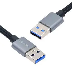 USB 3.0 Nylon Braided Cable USB 3.0 Type A Plug to Plug Extension Data Cable 5Gbps for Disk SSD Camera 0.3M USB 3.0 Nylon Braided Cable USB 3.0 Type A Plug to Plug Extension Data Cable 5Gbps for Disk SSD Camera 0.3M