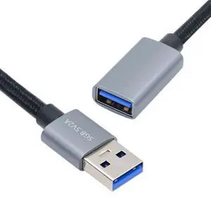 USB 3.0 Nylon Braided Cable USB 3.0 Type A Plug to Socket Extension Data Cable 5Gbps for Disk SSD Camera 0.3M USB 3.0 Nylon Braided Cable USB 3.0 Type A Plug to Socket Extension Data Cable 5Gbps for Disk SSD Camera 0.3M