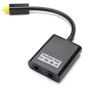 AV Adapter Cable Splitter 1 in 2 Out Toslink Digital Audio Splitter Fiber Splitter AV Adapter Cable Splitter 1 in 2 Out Toslink Digital Audio Splitter Fiber Splitter