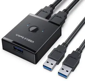 CY KVM Bidirectional USB 3.0 Switch Selector 2 to 1 PCs Sharing or 1 to 2 Hub for Keyboard Mouse Scanner Printer CY KVM Bidirectional USB 3.0 Switch Selector 2 to 1 PCs Sharing or 1 to 2 Hub for Keyboard Mouse Scanner Printer