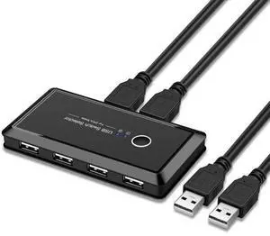 USB 2.0 KVM Sharing Switch Selector 2 Computers Sharing 4 USB Devices for Keyboard Mouse Scanner Printer USB 2.0 KVM Sharing Switch Selector 2 Computers Sharing 4 USB Devices for Keyboard Mouse Scanner Printer