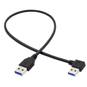 USB 3.0 Cable USB 3.0 Type A Male to Male 90 Degree Right Angled Extension Data Cable 40cm USB 3.0 Cable USB 3.0 Type A Male to Male 90 Degree Right Angled Extension Data Cable 40cm