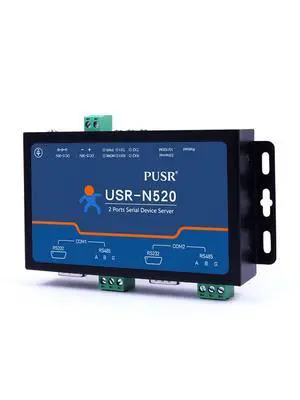 2 Port Serial RS485 to Ethernet Converter Supports MQTT Modbus RTU to Modbus TCP USR-N520 2 Port Serial RS485 to Ethernet Converter Supports MQTT Modbus RTU to Modbus TCP USR-N520