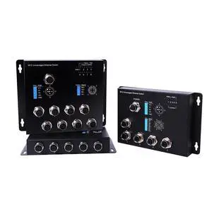 5 GE M12 Copper Ports 10/100Mbps Industrial Switch Support Unmanaged Ethernet for Railway Subway Vehicles Metal housing IP40 Protection USR-ISF005-M12-BG 5 GE M12 Copper Ports 10/100Mbps Industrial Switch Support Unmanaged Ethernet for Railway Subway Vehicles Metal housing IP40 Protection USR-ISF005-M12-BG