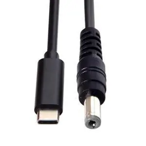 Cable Type C USB-C Input Source 65W to DC 5.5x2.1mm Power Charge Cable 19.5V Compatible with Laptop 18-20V Cable Type C USB-C Input Source 65W to DC 5.5x2.1mm Power Charge Cable 19.5V Compatible with Laptop 18-20V