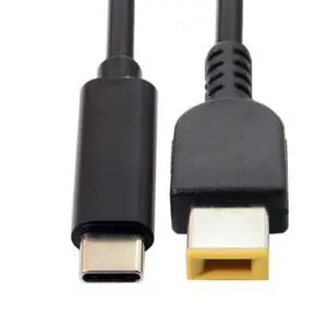 Cable Type-C USB-C 65W to DC Rectangle 11.0x4.5mm Power PD Charge Cable Compatible with Thinkpad X1 Legion Y7000P Laptop DC20V 3.25A Cable Type-C USB-C 65W to DC Rectangle 11.0x4.5mm Power PD Charge Cable Compatible with Thinkpad X1 Legion Y7000P Laptop DC20V 3.25A