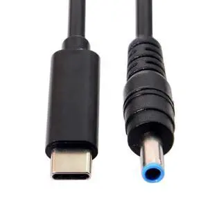 Cable Type C USB-C Input Source 65W to DC 4.5x3.0mm Power Charge Cable 19.5V Compatible with Laptop 18-20V Cable Type C USB-C Input Source 65W to DC 4.5x3.0mm Power Charge Cable 19.5V Compatible with Laptop 18-20V