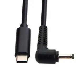 Cable Type C USB-C Input Source 65W to DC 4.0x1.3mm Power Charge Cable 19.5V Compatible with Laptop 18-20V Cable Type C USB-C Input Source 65W to DC 4.0x1.3mm Power Charge Cable 19.5V Compatible with Laptop 18-20V