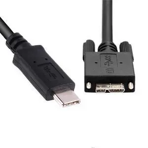 Cable 5Gbps USB-C Type-C Host to Micro USB3.0 Screw Mount Type for Industrial Camera Storage Cable 5Gbps USB-C Type-C Host to Micro USB3.0 Screw Mount Type for Industrial Camera Storage