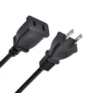 Cord 2-Prong Extension Cable 2-Outlet Power Extension Cable NEMA 1-15P to NEMA 1-15R Supply Main Adapter Cable 0.5m Cord 2-Prong Extension Cable 2-Outlet Power Extension Cable NEMA 1-15P to NEMA 1-15R Supply Main Adapter Cable 0.5m