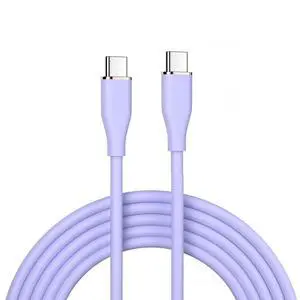 Colorful USB-C 480Mbps Type-C Male to Male Cable Ultra Soft High Flex 65W Hyper Super Flexible Cord (Purple 200cm) Colorful USB-C 480Mbps Type-C Male to Male Cable Ultra Soft High Flex 65W Hyper Super Flexible Cord (Purple 200cm)