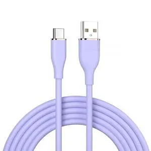 Colorful USB-A Type A to USB-C Liquid Silicone Ultra Soft Power USB2.0 Data Cable Fast Charge for Laptop Tablet Phone (Purple 100cm) Colorful USB-A Type A to USB-C Liquid Silicone Ultra Soft Power USB2.0 Data Cable Fast Charge for Laptop Tablet Phone (Purple 100cm)