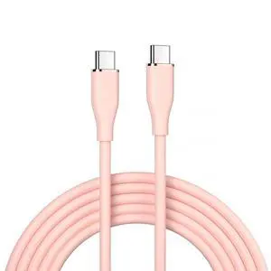 Colorful USB-C 480Mbps Type-C Male to Male Cable Ultra Soft High Flex 65W Hyper Super Flexible Cord (Pink 100cm) Colorful USB-C 480Mbps Type-C Male to Male Cable Ultra Soft High Flex 65W Hyper Super Flexible Cord (Pink 100cm)