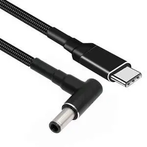Cable 100W Type C USB-C Input to 20V DC 6.0 * 1.4 * 0.6mm Output Power 20V 5A 65W PD Charge Cable Compatible with Laptop Cable 100W Type C USB-C Input to 20V DC 6.0 * 1.4 * 0.6mm Output Power 20V 5A 65W PD Charge Cable Compatible with Laptop