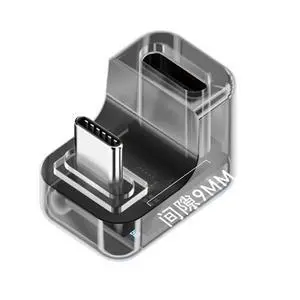 Adapter Transparent Type-C Smart LED Display USB-C Male to Female Extension Adapter USB4.0 40Gbps 140W Opposite U Shape Back Angled Current Voltage Monitoring Adapter Transparent Type-C Smart LED Display USB-C Male to Female Extension Adapter USB4.0 40Gbps 140W Opposite U Shape Back Angled Current Voltage Monitoring