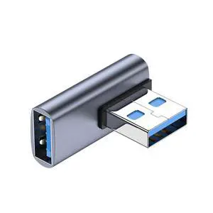 10Gbps USB3.0 Male to Female Extension Power Data Video Adapter Low Profile 90 Degree Left Angled Type 10Gbps USB3.0 Male to Female Extension Power Data Video Adapter Low Profile 90 Degree Left Angled Type