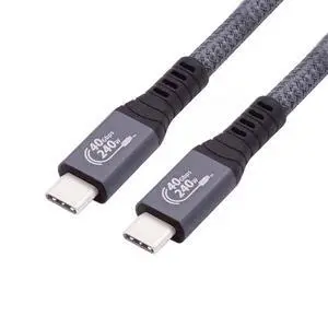 Cable USB4 USB-C 240W Type-C Male to Male Cable 48V 5A Compatible with USB4.0 40Gbps 8K 100W Charging for Laptop Tablet Phone Cable USB4 USB-C 240W Type-C Male to Male Cable 48V 5A Compatible with USB4.0 40Gbps 8K 100W Charging for Laptop Tablet Phone
