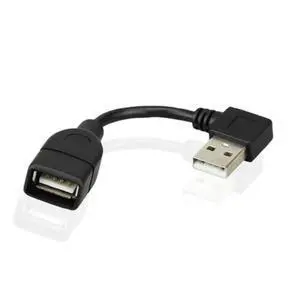 USB 2.0 A Type Male Right Angled to USB 2.0 Female Extension Cable 90 Degree Connector 10cm USB 2.0 A Type Male Right Angled to USB 2.0 Female Extension Cable 90 Degree Connector 10cm