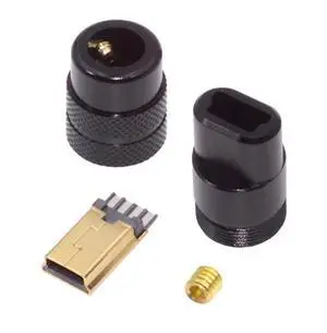 Connector Mini USB2.0 5Pin Male Plug Connector Solder Type with Aluminum Alloy Shell Black Customization for 4.0mm~6.0mm Cable Connector Mini USB2.0 5Pin Male Plug Connector Solder Type with Aluminum Alloy Shell Black Customization for 4.0mm~6.0mm Cable