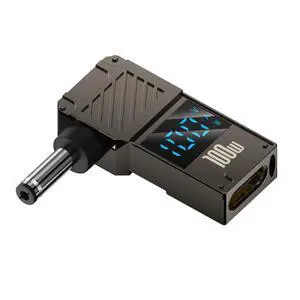 Adapter Type-C USB-C Input to DC 4.0x1.3mm Jack Smart LED Display 100W Output Power 20V 5A PD Charge 65W Adapter for Laptop Adapter Type-C USB-C Input to DC 4.0x1.3mm Jack Smart LED Display 100W Output Power 20V 5A PD Charge 65W Adapter for Laptop