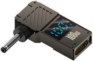 Adapter Type-C USB-C Input to DC 3.5x1.35mm Jack Smart LED Display 100W Output Power 20V 5A PD Charge 65W Adapter for Laptop Adapter Type-C USB-C Input to DC 3.5x1.35mm Jack Smart LED Display 100W Output Power 20V 5A PD Charge 65W Adapter for Laptop