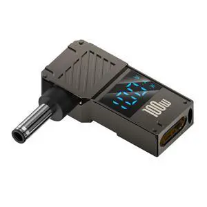 Adapter Type-C USB-C Input to DC 4.5x3.0mm Jack Smart LED Display 100W Output Power 20V 5A PD Charge 65W Adapter Compatible with DELLLaptop Adapter Type-C USB-C Input to DC 4.5x3.0mm Jack Smart LED Display 100W Output Power 20V 5A PD Charge 65W Adapter Compatible with DELLLaptop