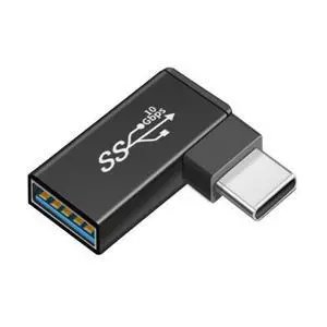 Adapter USB-C Type-C to USB 3.0 Female OTG Adapter Left Right Angled 90 Degree for Laptop Phone Adapter USB-C Type-C to USB 3.0 Female OTG Adapter Left Right Angled 90 Degree for Laptop Phone