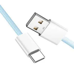 Cable USB-C Type C Male to Type-A Male 15W 5V3A Power 480Mbps Data Cable Blue Sleeve for Phone & Tablet (100cm) Cable USB-C Type C Male to Type-A Male 15W 5V3A Power 480Mbps Data Cable Blue Sleeve for Phone & Tablet (100cm)