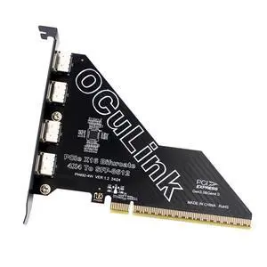 Adapter PCI-Express 4.0 PCIE 16x Detachable to Four Oculink SFF-8612 SFF-8611 External VROC Raid0 Adapter for U.2 SSD eGPU External Graphics Card Dock Adapter PCI-Express 4.0 PCIE 16x Detachable to Four Oculink SFF-8612 SFF-8611 External VROC Raid0 Adapter for U.2 SSD eGPU External Graphics Card Dock