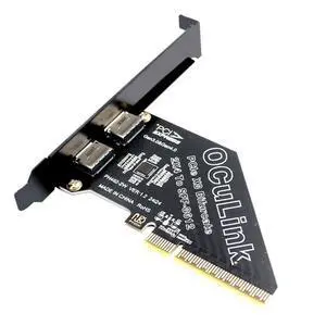 Adapter PCI-Express 4.0 PCIE 8X Detachable to Dual Oculink SFF-8612 SFF-8611 VROC Raid0 Adapter for U.2 SSD eGPU External Graphics Card Dock Adapter PCI-Express 4.0 PCIE 8X Detachable to Dual Oculink SFF-8612 SFF-8611 VROC Raid0 Adapter for U.2 SSD eGPU External Graphics Card Dock