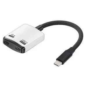 USB-C Type-C 1-to-2 VR AR Glass OTG 8K Video USB-C Female 100W PD Power Cable for NS Handheld Console Laptop Tablet Phone (White) USB-C Type-C 1-to-2 VR AR Glass OTG 8K Video USB-C Female 100W PD Power Cable for NS Handheld Console Laptop Tablet Phone (White)