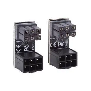 2pcs/lot ATX 6Pin GPU Male to Female 360 Degree Up Down Angled Power Header Adapter for Graphics Card 12V 2pcs/lot ATX 6Pin GPU Male to Female 360 Degree Up Down Angled Power Header Adapter for Graphics Card 12V
