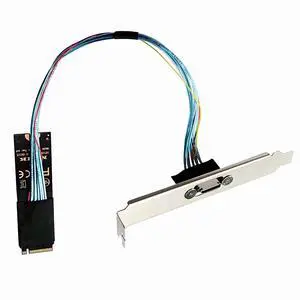 2280 PCI-E4.0 M.2 M-Key Male to Oculink SFF-8612 SFF-8611 Host Cable 30cm with Bracket for NVME U.2 SSD eGPU External Graphics Card Dock 2280 PCI-E4.0 M.2 M-Key Male to Oculink SFF-8612 SFF-8611 Host Cable 30cm with Bracket for NVME U.2 SSD eGPU External Graphics Card Dock
