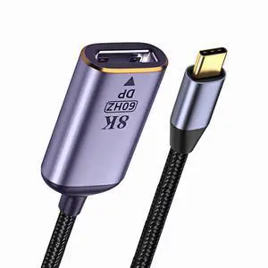 USB4.0 USB-C Type-C Host to Displayport Female Monitor DP Displays Short Cable Adapter 8K 60hz 4K for Laptop Phone USB4.0 USB-C Type-C Host to Displayport Female Monitor DP Displays Short Cable Adapter 8K 60hz 4K for Laptop Phone