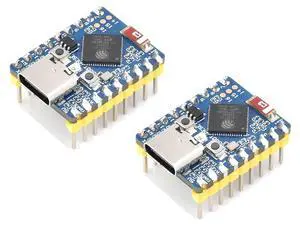 2PCS ESP32-S3 Mini Development Board with Pre-Soldered Header, Based on ESP32-S3FH4R2 Processor, 240MHz Running Frequency, Support 2.4GHz W-i-F-i & Blue-Too-th 5, Onboard 4MB Flash Memory 2PCS ESP32-S3 Mini Development Board with Pre-Soldered Header, Based on ESP32-S3FH4R2 Processor, 240MHz Running Frequency, Support 2.4GHz W-i-F-i & Blue-Too-th 5, Onboard 4MB Flash Memory