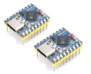 2PCS ESP32-C3 Mini Development Board with Pre-Soldered Header, Based on ESP32-C3FN4 Single-Core Processor 160MHz Running Frequency, Support 2.4GHz W-i-F-i & Blue-Too-th 5 2PCS ESP32-C3 Mini Development Board with Pre-Soldered Header, Based on ESP32-C3FN4 Single-Core Processor 160MHz Running Frequency, Support 2.4GHz W-i-F-i & Blue-Too-th 5
