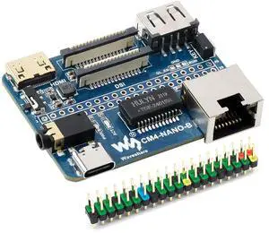 Nano Base Board (B) for Raspberry Pi Compute Module 4 Lite/eMMC, with Standard CM4 Socket, with Raspberry Pi 40PIN GPIO Interface, Gigabit Ethernet, USB2.0, DSI, CSI, 3.5mm Audio Jack Nano Base Board (B) for Raspberry Pi Compute Module 4 Lite/eMMC, with Standard CM4 Socket, with Raspberry Pi 40PIN GPIO Interface, Gigabit Ethernet, USB2.0, DSI, CSI, 3.5mm Audio Jack