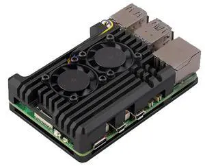 Aluminum Alloy Armor Heatsink Case for Raspberry Pi 5 8GB/4GB, Pi5 Aluminium Alloy Case with Dual Quiet Cooling Fans for Better Heat Dissipation Aluminum Alloy Armor Heatsink Case for Raspberry Pi 5 8GB/4GB, Pi5 Aluminium Alloy Case with Dual Quiet Cooling Fans for Better Heat Dissipation