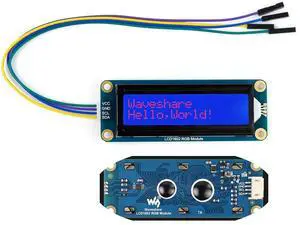 LCD1602 RGB Module 16x2 Characters LCD, Adjustable RGB Backlight Color, 16M Backlight Colors 3.3V/5V Operating Voltage, I2C Bus for Raspberry Pi/Pi Pico/for Arduino/Jetson Nano Developer Kit LCD1602 RGB Module 16x2 Characters LCD, Adjustable RGB Backlight Color, 16M Backlight Colors 3.3V/5V Operating Voltage, I2C Bus for Raspberry Pi/Pi Pico/for Arduino/Jetson Nano Developer Kit