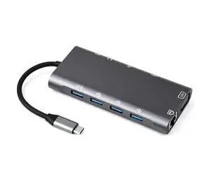 USB-C 11-in-1 Hub, RJ45 100Mbps, 100W PD Input, 4K HDMI Port USB-C 11-in-1 Hub, RJ45 100Mbps, 100W PD Input, 4K HDMI Port
