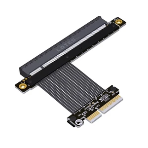 ADT-K23S PCIe 5.0 x4 to x16 Graphics Card Extension Cable 128Gbps High-Speed Flex Adapter, Reversible Support 1U Extension (K23SF-BK,15CM) ADT-K23S PCIe 5.0 x4 to x16 Graphics Card Extension Cable 128Gbps High-Speed Flex Adapter, Reversible Support 1U Extension (K23SF-BK,15CM)