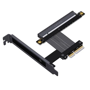 ADT-K23S PCIe 5.0 x4 to x16 Graphics Card Extension Cable 128Gbps High-Speed Flex Adapter, Reversible Support 1U Extension (K23SF-F2,15CM) ADT-K23S PCIe 5.0 x4 to x16 Graphics Card Extension Cable 128Gbps High-Speed Flex Adapter, Reversible Support 1U Extension (K23SF-F2,15CM)